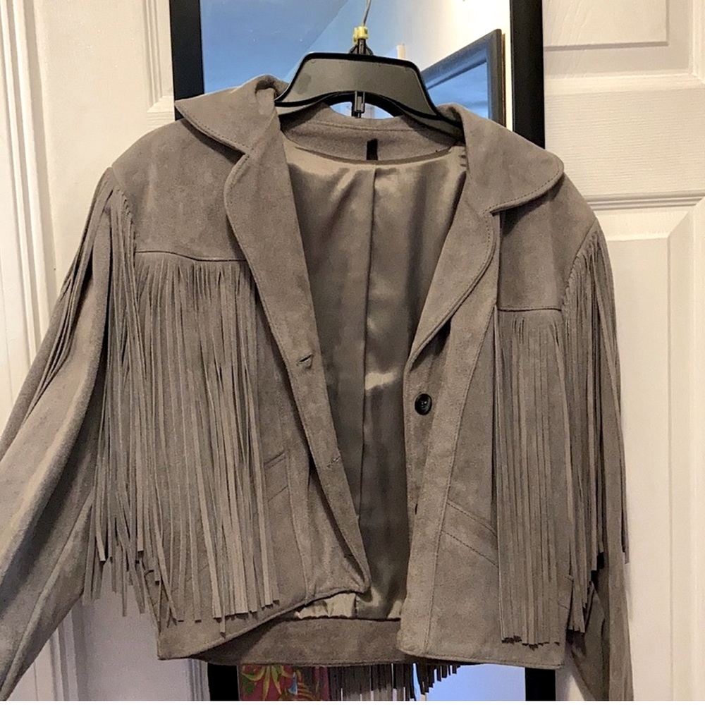 Lariat suede fringe jacket size 8